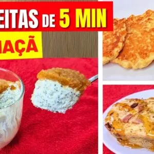 3 IDEIAS com MAÇÃ em 5 MIN! Café da Manhã, Lanche ou Sobremesa - SEM TRIGO