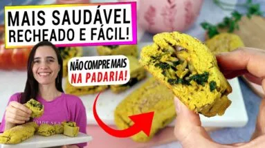 Fácil e recheada! TROQUE O PÃO POR ESTA RECEITA SAUDÁVEL DELICIOSA! Vegana e sem glúten.