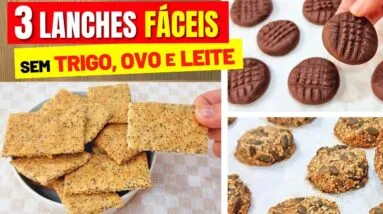 3 Receitas de BISCOITOS e BOLACHAS - SEM TRIGO, SEM OVO, SEM LEITE - FÁCEIS, RÁPIDOS E BARATOS!