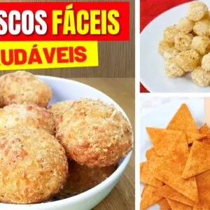 3 Petiscos Saudáveis SEM FARINHA DE TRIGO e SEM FRITURA – Leves, Fáceis, Rápidos e Deliciosos