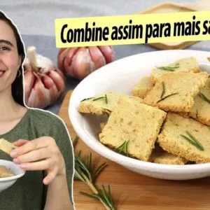Junte o poder saudável do alho com o alecrim! Lanche sem glúten super saudável! Agora faço sempre!