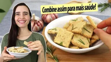 Junte o poder saudável do alho com o alecrim! Lanche sem glúten super saudável! Agora faço sempre!