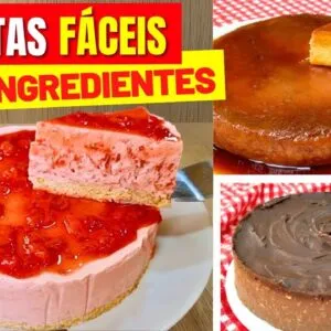 3 TORTAS com 4 INGREDIENTES - SEM AÇÚCAR, SEM TRIGO, SAUDÁVEIS E DELICIOSAS