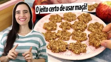 É tão saudável usar as maçãs assim no lanche! Fácil, poucos ingredientes! Sem glúten e sem açúcar!