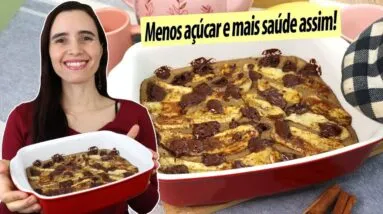 Menos inflamação com esta torta de banana sem açúcar, sem glúten e sem lactose! Fácil para o lanche!