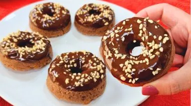 PARE de comer AÇÚCAR! Donuts SAUDÁVEL e SEM FARINHA - Rápido, Barato e Fácil!