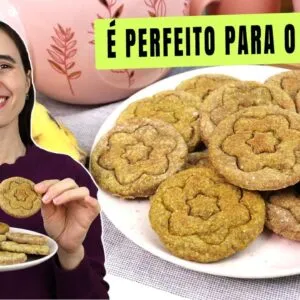 Pare com o açúcar com este biscoito simples de banana e canela! Lanche saudável, não compro mais!