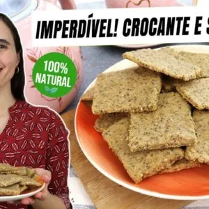 SÓ CHIA E AVEIA! O biscoito saudável que vai mudar seu lanche! Fácil e crocante demais!