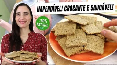 SÓ CHIA E AVEIA! O biscoito saudável que vai mudar seu lanche! Fácil e crocante demais!