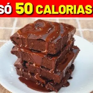 Só 50 CALORIAS! Brownie Proteico SEM FARINHA, AÇÚCAR E MANTEIGA - Fácil e Rápido