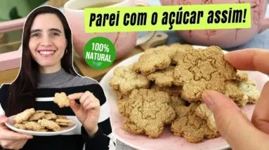 Parei com o açúcar depois que descobri este biscoito crocante! Só 3 ingredientes, fácil e deliciosa!