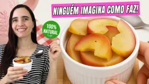 SÓ 1 INGREDIENTE E PRONTO! A SOBREMESA SEM AÇÚCAR MAIS SIMPLES QUE EXISTE! 🍎 Descubra o segredo!