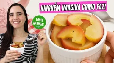 SÓ 1 INGREDIENTE E PRONTO! A SOBREMESA SEM AÇÚCAR MAIS SIMPLES QUE EXISTE! 🍎 Descubra o segredo!