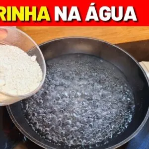 SEM FRITURA - É só colocar FARINHA NA ÁGUA FERVENDO! Nunca mais compre pronto!