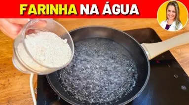 SEM FRITURA - É só colocar FARINHA NA ÁGUA FERVENDO! Nunca mais compre pronto!