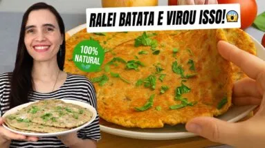 Ralei batata e aveia e virou o lanche mais saudável que já fiz! 😱 Sem forno e sem farinha!