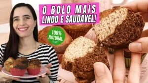 NINGUÉM ACREDITA que esse bolo lindo é 100% saudável! 🍫☁️ Sem açúcar, sem glúten, vegano!