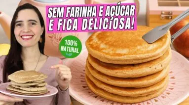 🌱 Comece o dia assim! Panqueca VEGANA fácil que nutre, sacia e é feita em 5 minutos!