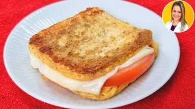 Só 3 MIN, Quase ZERO CARBOIDRATO e SEM FARINHA! Lanche ou Café da Manhã DELICIOSO!