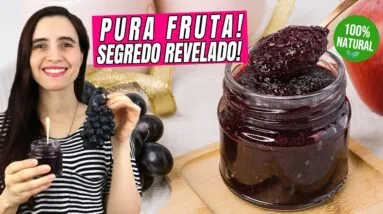 Parece industrial, mas é só fruta! A geleia mais saudável que já fiz 🍇
