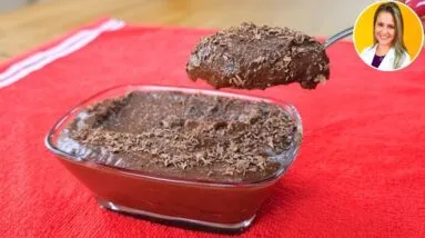 Mousse de Chocolate RICO EM PROTEÍNAS! Sem AÇÚCAR ou Creme de Leite - Super Cremosa, Fácil e Rápida