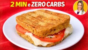 Pão de 2 MIN quase ZERO CARBOIDRATOS! Super Fácil, Fofinho, Barato e Saudável