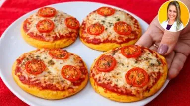 Mini Pizza DELICIOSA com Poucos Carboidratos - Rica em Fibras, Proteínas, Fácil e Rápida