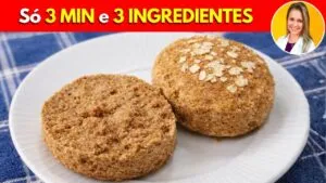 Só 3 MIN e 3 INGREDIENTES! Pão Fofinho Rico em Fibras e Proteínas, Rápido, Fácil e Delicioso