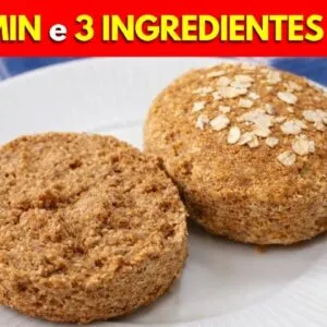 Só 3 MIN e 3 INGREDIENTES! Pão Fofinho Rico em Fibras e Proteínas, Rápido, Fácil e Delicioso