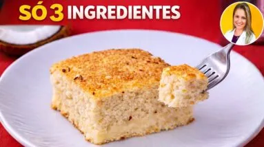 Só 3 INGREDIENTES e quase ZERO CARBOIDRATOS - SEM FARINHA, LEITE OU AÇÚCAR - Fofinho e Delicioso