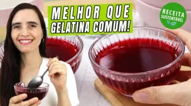 Gelatina VEGANA que estimula COLÁGENO. Viciou aqui em casa! Zero açúcar!