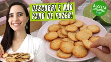 Descobri o biscoito de limão MAIS saudável e crocante 🍋😱 É sem glúten e sem açúcar!