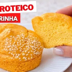 ZERO CARBOIDRATOS, SEM FARINHA e 2 INGREDIENTES! Pão Rico em Proteína, Fofinho, Fácil e Delicioso