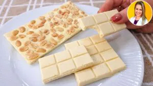 CHOCOLATE BRANCO RICO EM PROTEÍNA - Fácil, SEM AÇÚCAR, Rápido e Delicioso - Derrete na Boca!