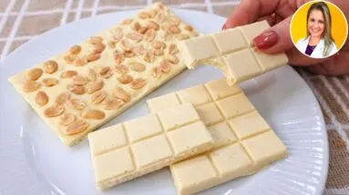 CHOCOLATE BRANCO RICO EM PROTEÍNA - Fácil, SEM AÇÚCAR, Rápido e Delicioso - Derrete na Boca!