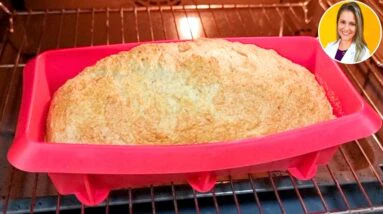 Pão ZERO CARBOIDRATOS de 2 INGREDIENTES! Fácil, Sem Farinha, + Fibras e Proteínas (Low Carb)