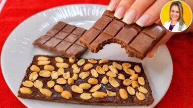 CHOCOLATE AO LEITE RICO EM PROTEÍNA - Fácil, SEM AÇÚCAR, Rápido e Delicioso - Derrete na Boca!