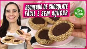 SÓ 3 INGREDIENTES, bolacha recheada de chocolate ZERO AÇÚCAR | É fácil para o lanche