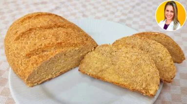 PÃO SEM FARINHA Fofinho e Saudável, Muitas FIBRAS E PROTEÍNAS (Sem Ovo e Sem Glúten) - Fácil