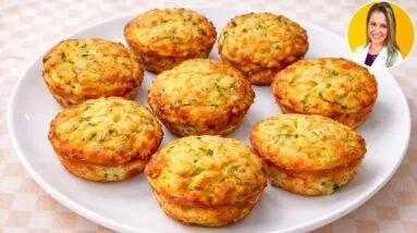 Bolinho Salgado MARAVILHOSO! Poucas Calorias e Carboidratos, Fácil e Delicioso (Sem Trigo, Low Carb)