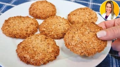O Melhor Biscoito de Aveia e Mel! 🍯​ ​😋​ Só 3 INGREDIENTES (Sem Leite e Ovo) - Rápido e Fácil