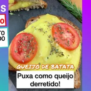 FAÇA QUEIJO COM BATATA! Grelha na frigideira, é fácil e saudável! (Vegano) #shorts