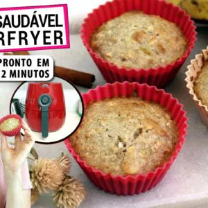 BOLO DE BANANA VEGANO NA AIRFRYER! SÓ LEVA 12 MINUTOS, O MAIS SAUDÁVEL!