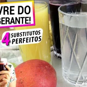 TOME ISSO NO LUGAR DO REFRIGERANTE! 4 SABORES SEM AÇÚCAR MUITO FÁCEIS DE FAZER EM CASA!
