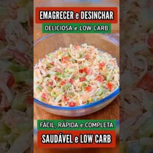 Salada para EMAGRECER e DESINCHAR! Fácil, Gostosa, Rápida e Saudável! (Low Carb)