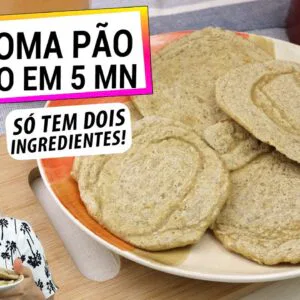 CONHEÇA O PÃO DE 5 MINUTOS! SÓ 2 INGREDIENTES SAUDÁVEIS, FEITO NA FRIGIDEIRA, É FÁCIL!