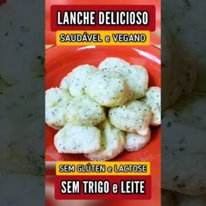 Lanche FÁCIL, GOSTOSO e VEGANO - Pão de Queijo SEM LEITE, TRIGO e QUEIJO - Fica INCRÍVEL!