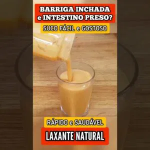 PODEROSO LAXANTE NATURAL para BARRIGA INCHADA e INTESTINO PRESO - Fácil e Rápido