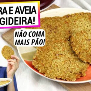 SÓ CENOURA E AVEIA NA FRIGIDEIRA, SUBSTITUI O PÃO, É FÁCIL, SAUDÁVEL, FAZ SANDUÍCHE!