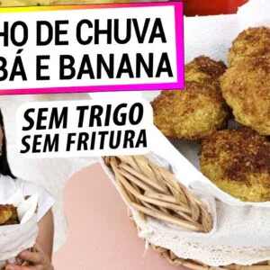 ESTE BOLINHO DE CHUVA SÓ LEVA BANANA E FUBÁ! É TÃO FÁCIL SER SAUDÁVEL ASSIM!